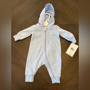 New Nike Baby Boy Blue One Piece Hoodie Outfit Size Newborn